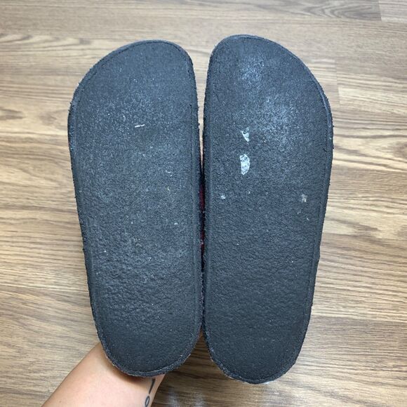 Birkenstock Zermatt Red Plaid Felt/Wool Slipper 38 US Women's Size 7 - Picture 7 of 10